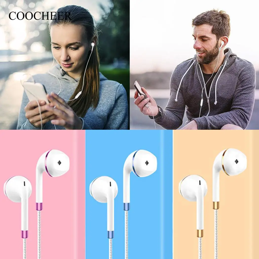 Стерео общие наушники-вкладыши наушники Handsfree Спортивная Проводная гарнитура