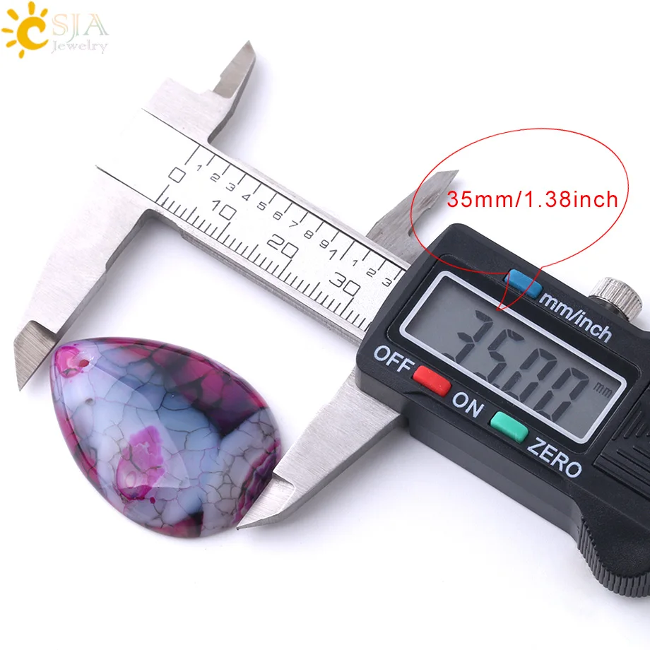 CSJA натуральные полоски агата подвеска в форме капли воды плоские бусины с