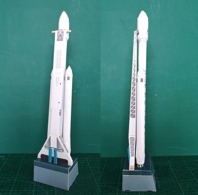 DIY 3D Spacex пространство пистолет Бумага модель корабля изучение творчества