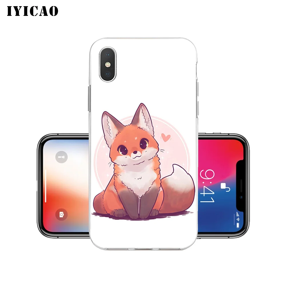 IYICAO милый мультяшный Мягкий силиконовый чехол для iPhone X XR XS MAX 6 6s 7 8 Plus 5 5S SE