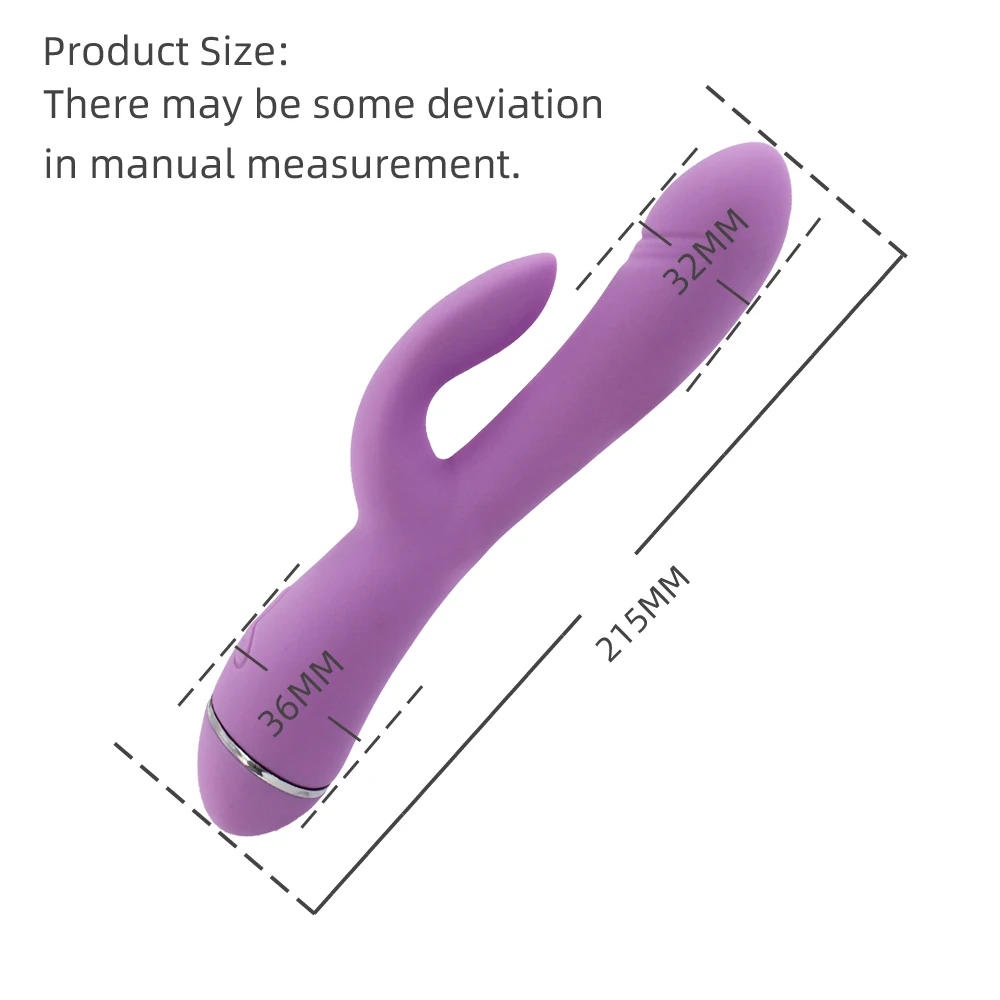 Силиконовый G Spot фаллоимитатор Отопление кролик вибратор для женщин двойной