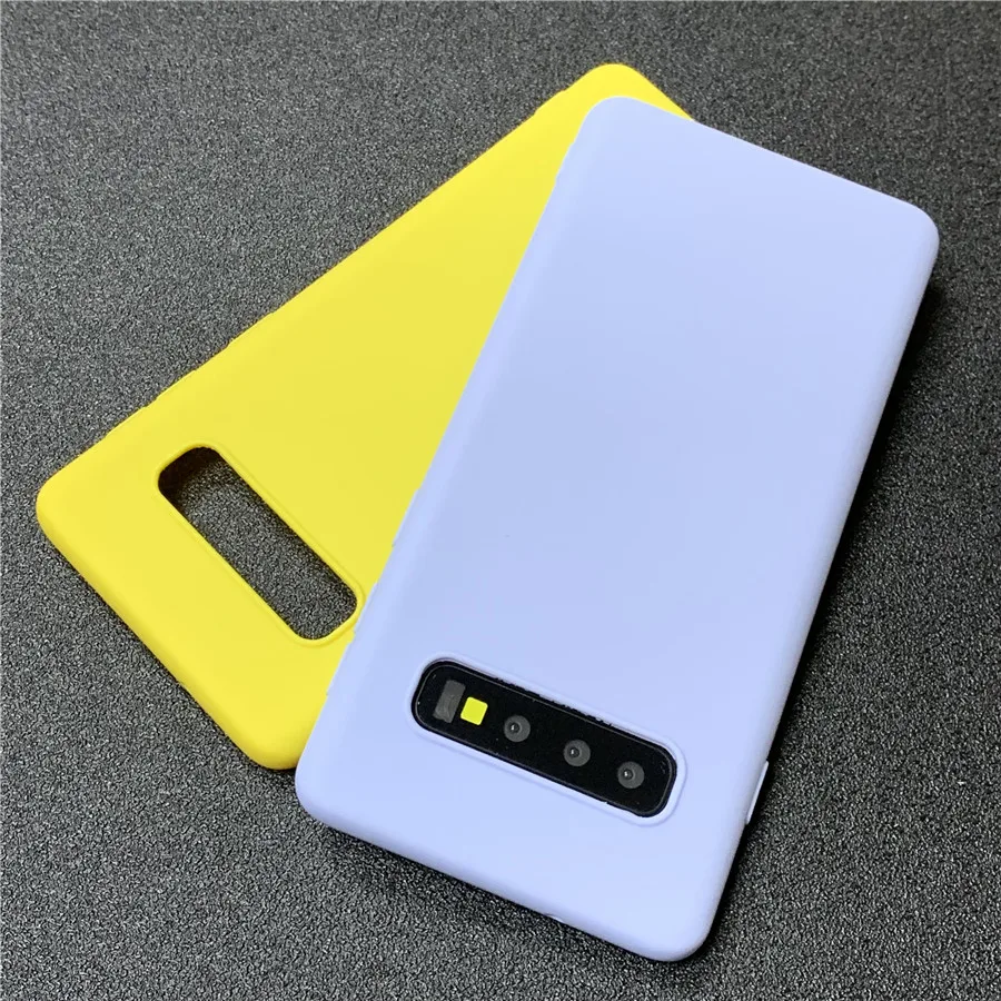 Матовый чехол карамельного цвета из ТПУ для Samsung Galaxy S10 Plus S10e S8 S9 Note 9 8 5 A7 2018 M10 M20 S7edge