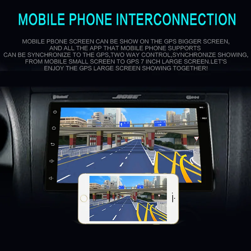 Новый 7 &quotAndroid 5.1 core 16 г HD 1024*600 Экран 2 дин GPS Радио стерео проигрыватель С АПК 3G WI-FI