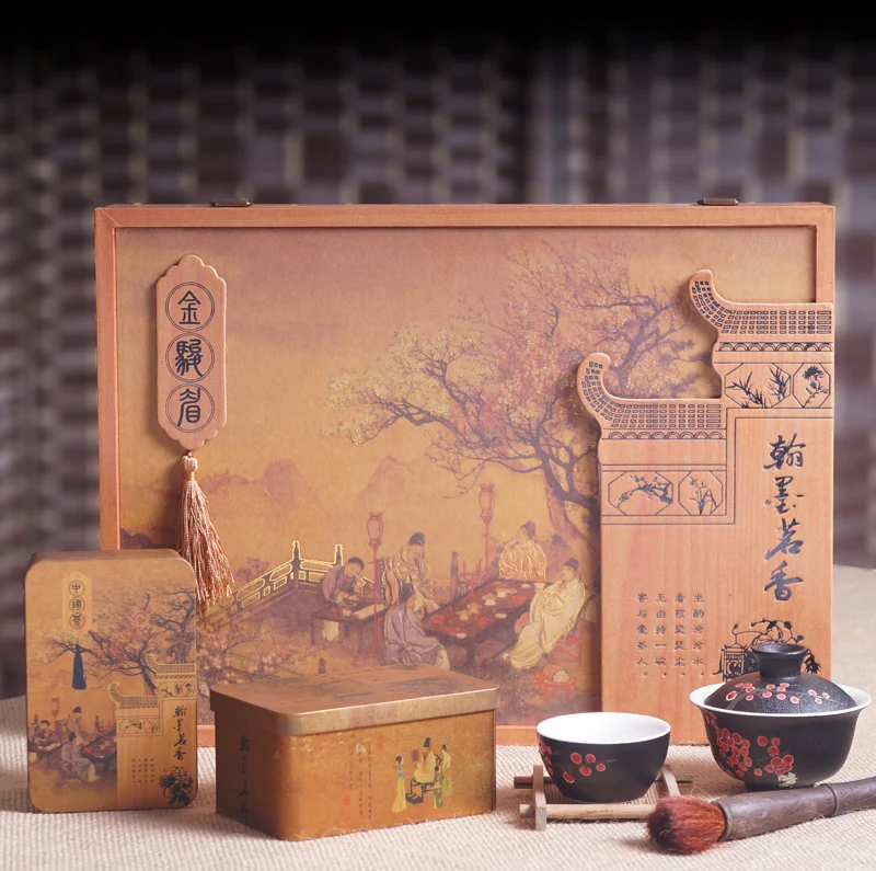 Gift box small black tea gift spring | Продукты