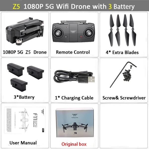 Z5 3B Bx WiFi FPV RC Дрон 4K камера оптический поток 720P двойная камера RC Квадрокоптер складной селфи Дрон Visuo XS816 VS XS809S XS809HW SG106 - Цвет: Z5 3B Bx