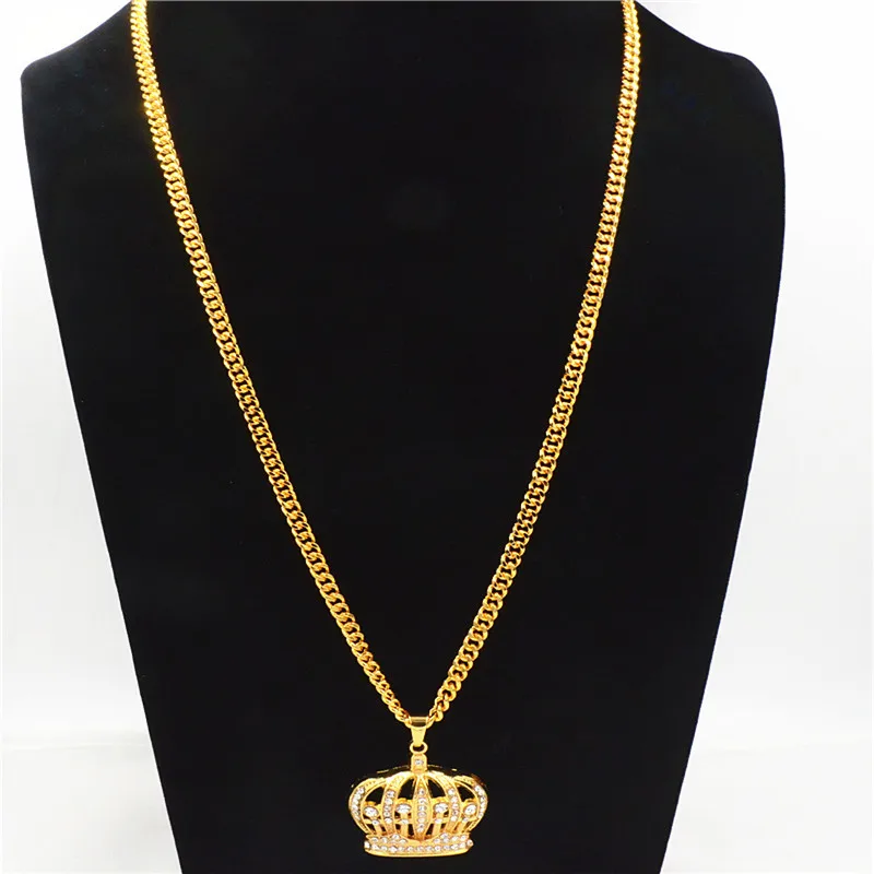 Цепочка с подвеской в виде головы короны из сплава