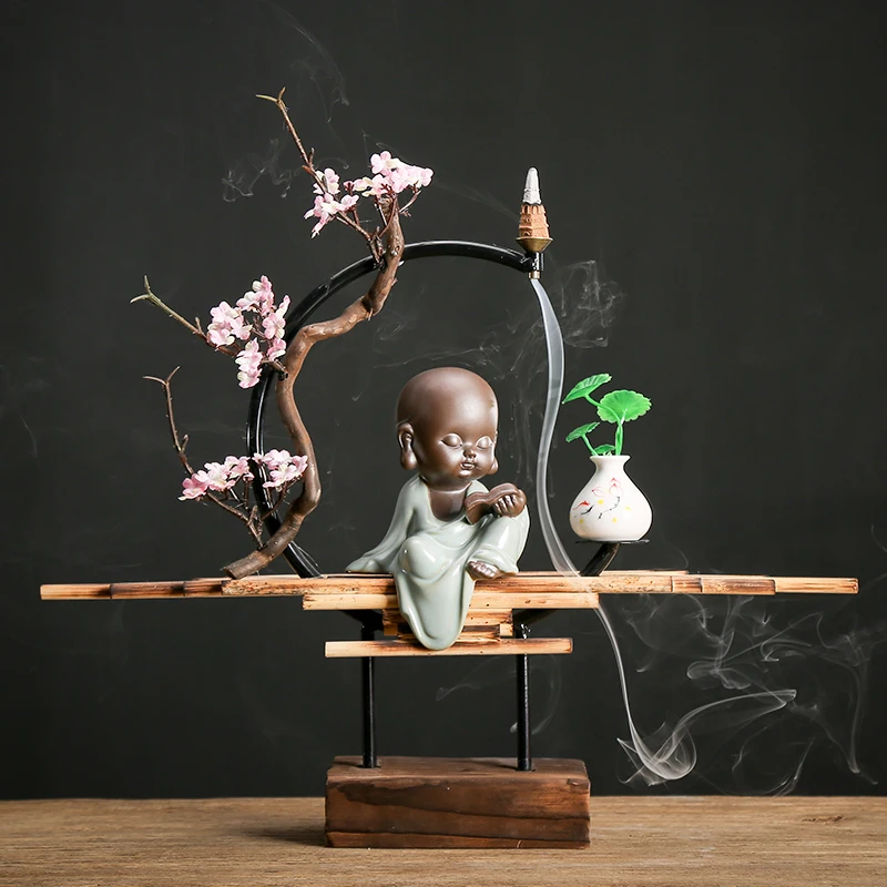 Ретро дзен китайский стиль обратного потока благовония горелка для дома