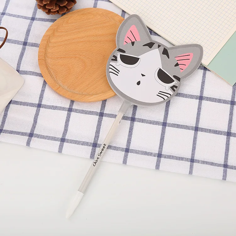 

32 Pcs Creative Cartoon Cat Fan Neutral Cute Student Stationery Gift Pen School Pens Office Supplies Wholesale