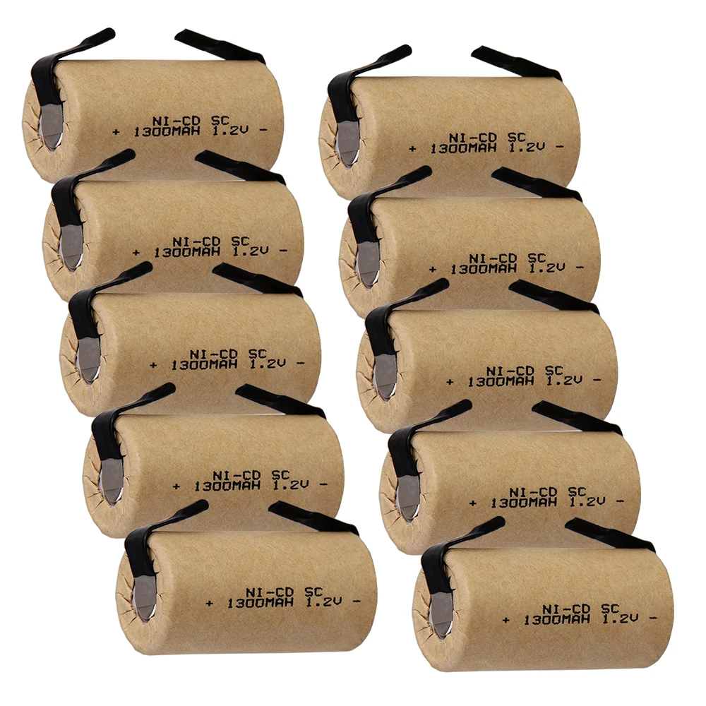 Аккумулятор SC с реальной емкостью 10 шт. батареи для электроинструментов батарея