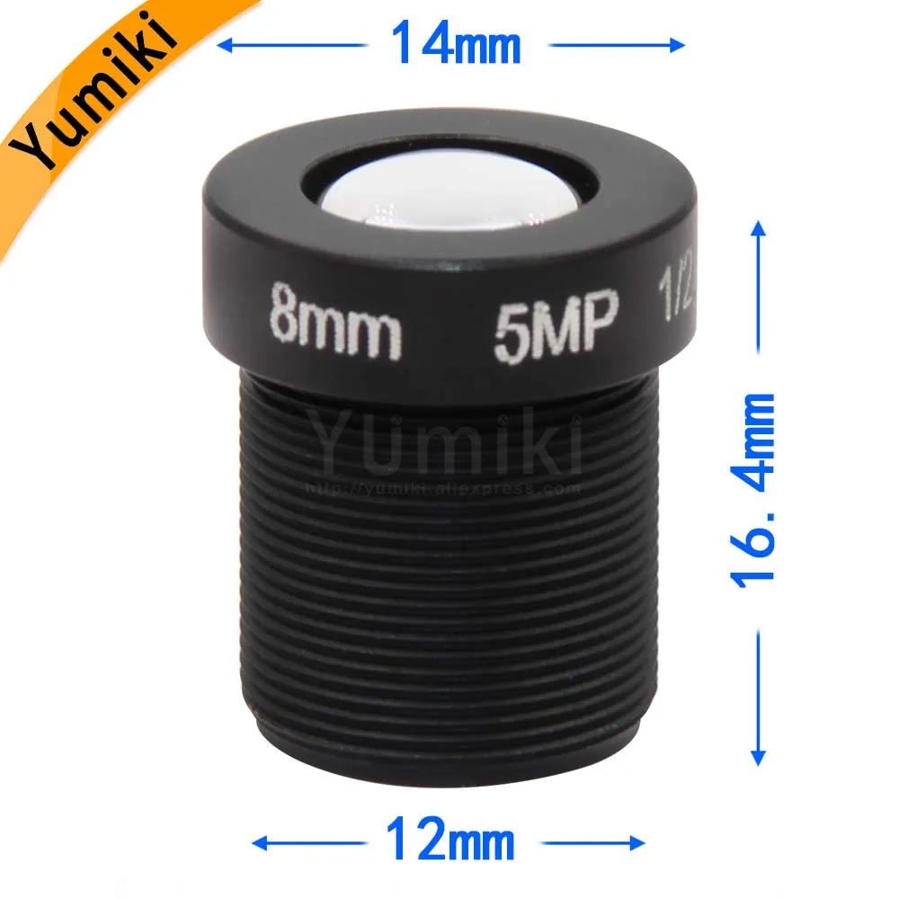 Yumiki 5 0 мегапикселей M12 MTV 8 мм 5MP HD CCTV объектив ИК камера безопасности с