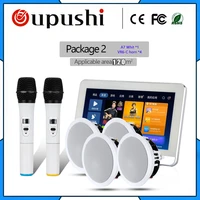 oupushi family karaoke home background music controller wifi usb sd card bluetooth digital kod karaoke system touch screen
