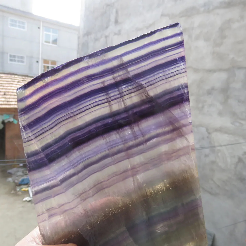 1325 г Новое поступление РЕДКИЙ AAA ++ Сырье 100% натуральный фиолетовый брикет минеральный образец полированный Восстанавливающий Декор рейки