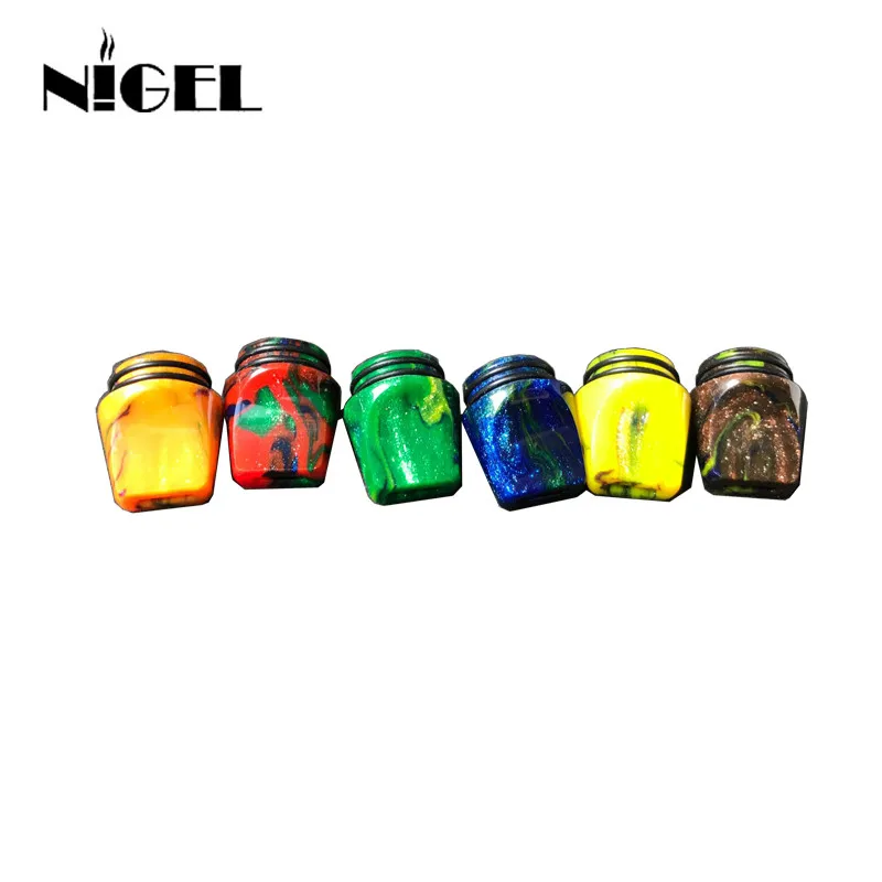

New 810 Resin Drip Tip Flat Mouthpiece 2 Silicon Rings For TFv12 Price TFv8 TFv8 Baby Battle Goon RDA Atomizers