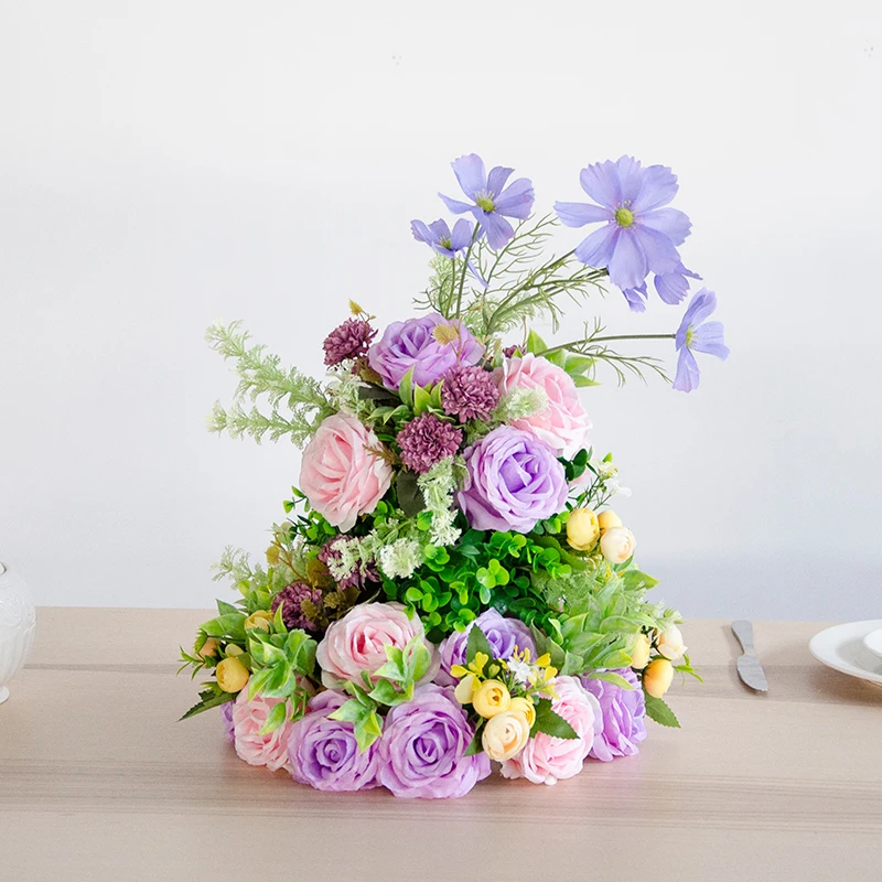 Новый искусственный Шелковый торт DIY основной стол цветок для дома студийной