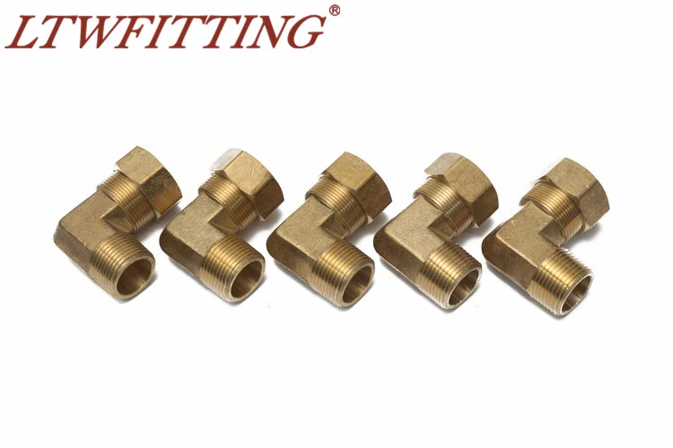 LTWFITTING 7/8 &quotOD x 3/4&quot Мужской NPT 90 Deg компрессионный локоть латунный Компрессионный