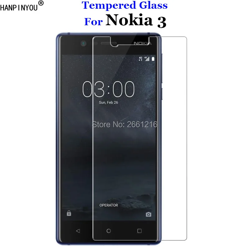 Для телефона Android Nokia 3 (2017) закаленное стекло 9H 2.5D Премиум Защитная пленка для