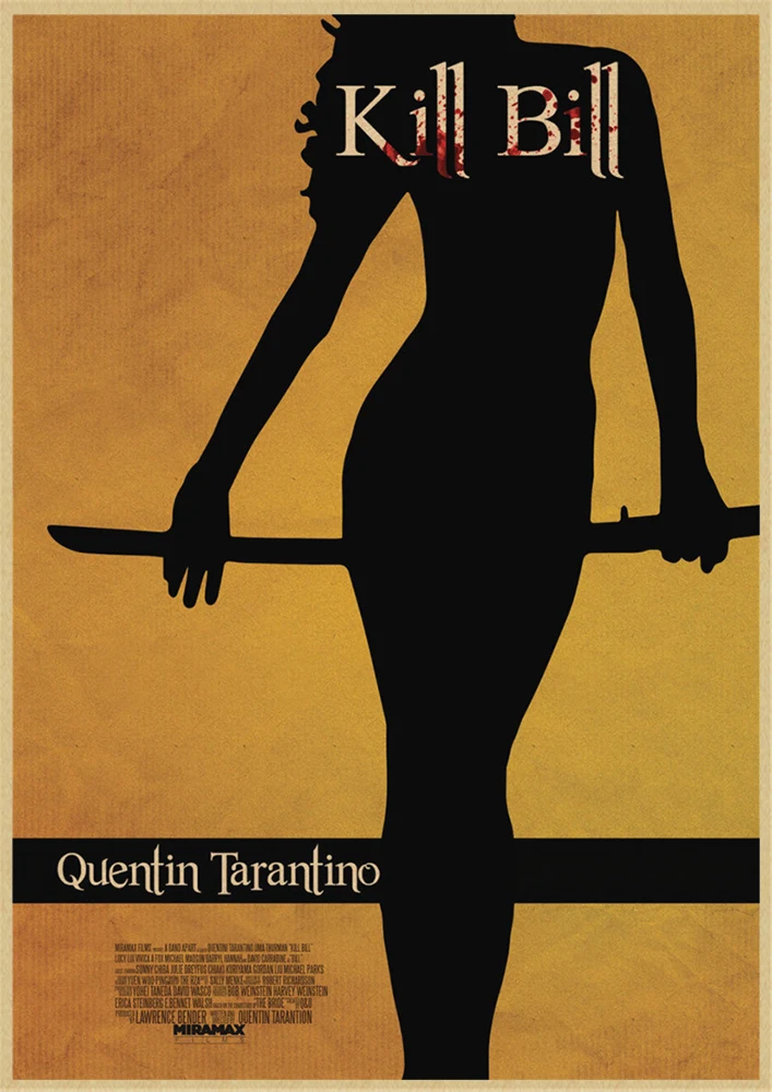 Kill Bill Vol.1 классический Квентин фильм крафт-бумага постер для бара/Кафе Ретро плакат декоративной живописи