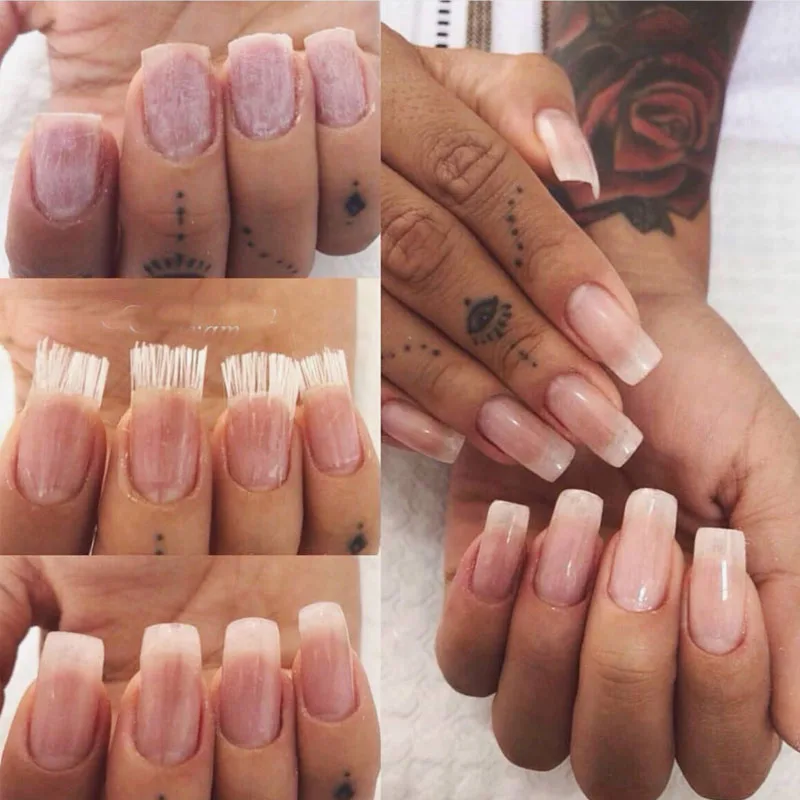 Fibernails Стекловолоконный набор для наращивания ногтей акриловый маникюра и