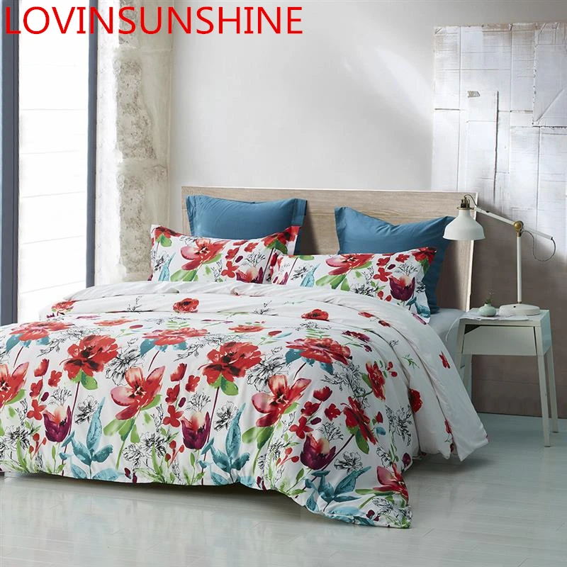 LOVINSUNSHINE пододеяльник, постельные комплекты, пододеяльник, набор, Королевский размер, черный, белый цветок, Комплект постельного белья, королева, AG01