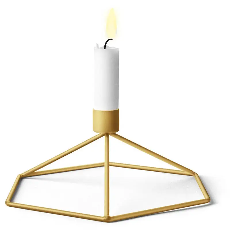 Скандинавский стиль 3D геометрический подсвечник металлический настенный бра