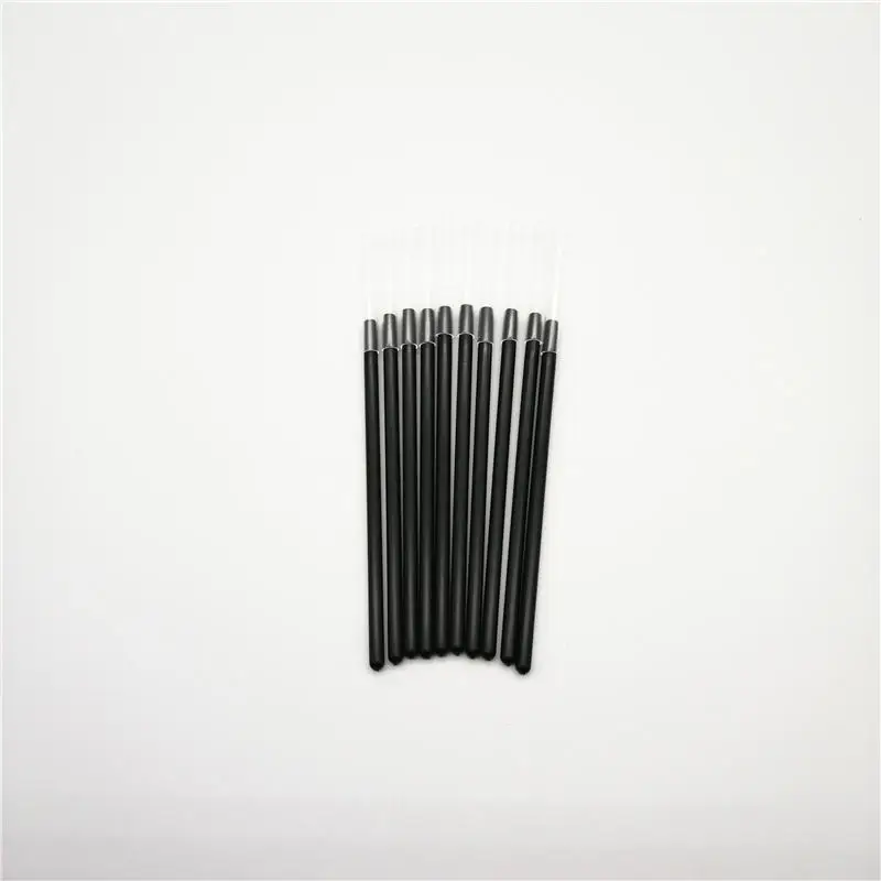 10pcs white 1 шт./10 шт./50 шт. профессиональные одноразовые Профессиональные кисти для подводки глаз, Кисть для макияжа с крышкой, Прямая поставка - Handle Color: 10pcs white