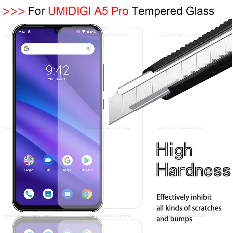 2 шт./3 шт./лот закаленное стекло для Umidigi A5 Pro Защитная пленка экрана UMIDIGI PRO 6 3 дюйма