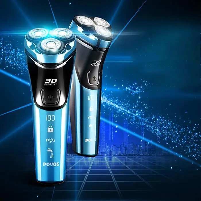 Портативная перезаряжаемая электробритва 3D Тройная плавающая головка лезвия