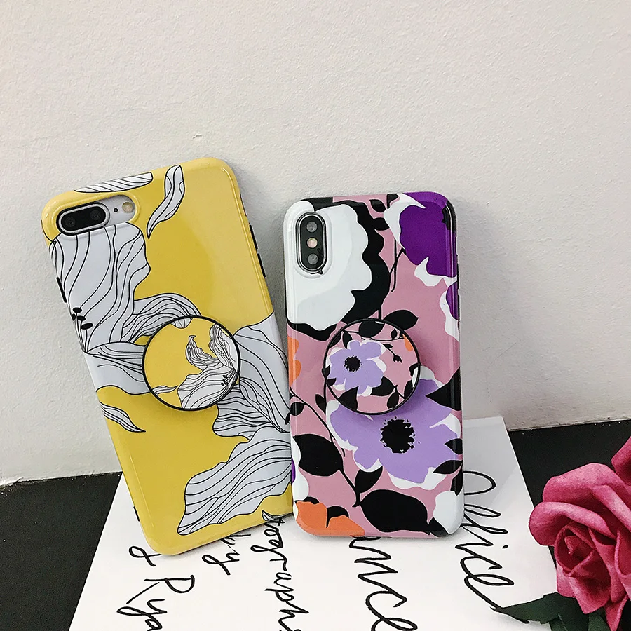 Чехол для телефона с желтым цветком 7 8 Plus XS Max XR Rose цветочные чехлы iPhone X 6 s 6S кашпо