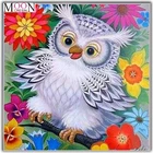 MOONCRESIN 5D Diy алмазная живопись, вышивка крестиком, Совы в реальности, полная круглая Алмазная вышивка, украшение, подарок