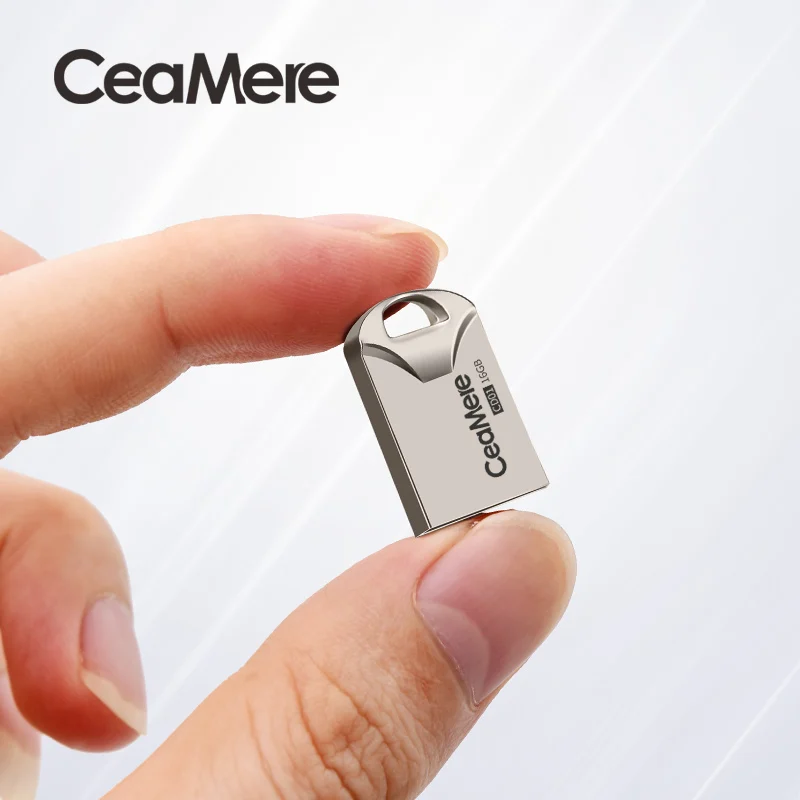 Ceamere CD01 USB флеш накопитель 8 ГБ/16 ГБ/32 ГБ/64 Гб мини металлический Флешка 2 0 карта