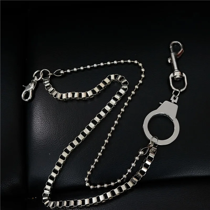 Модные панковские трендовые мужские серебристые брюки в стиле хип хоп с