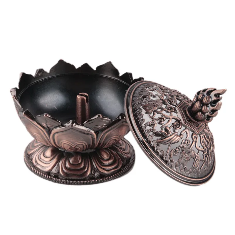 Бронзовая Античная имитация буддизма Искусство Цветок лотоса статуэтки