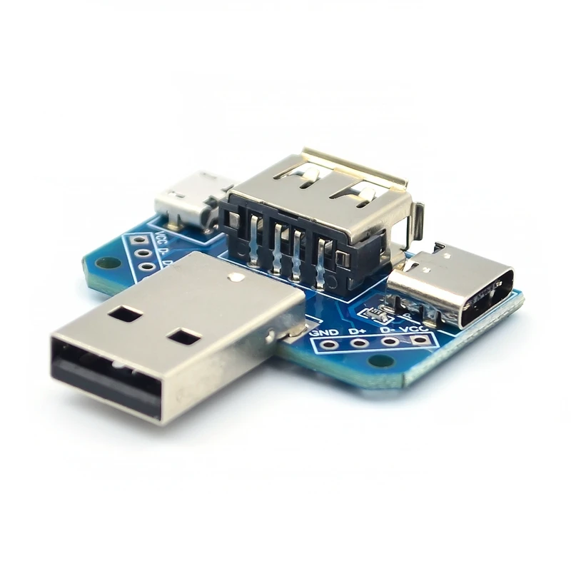 4 в 1 переходник с USB на Micro Type C 4P 2 54 мм|Соединители| |