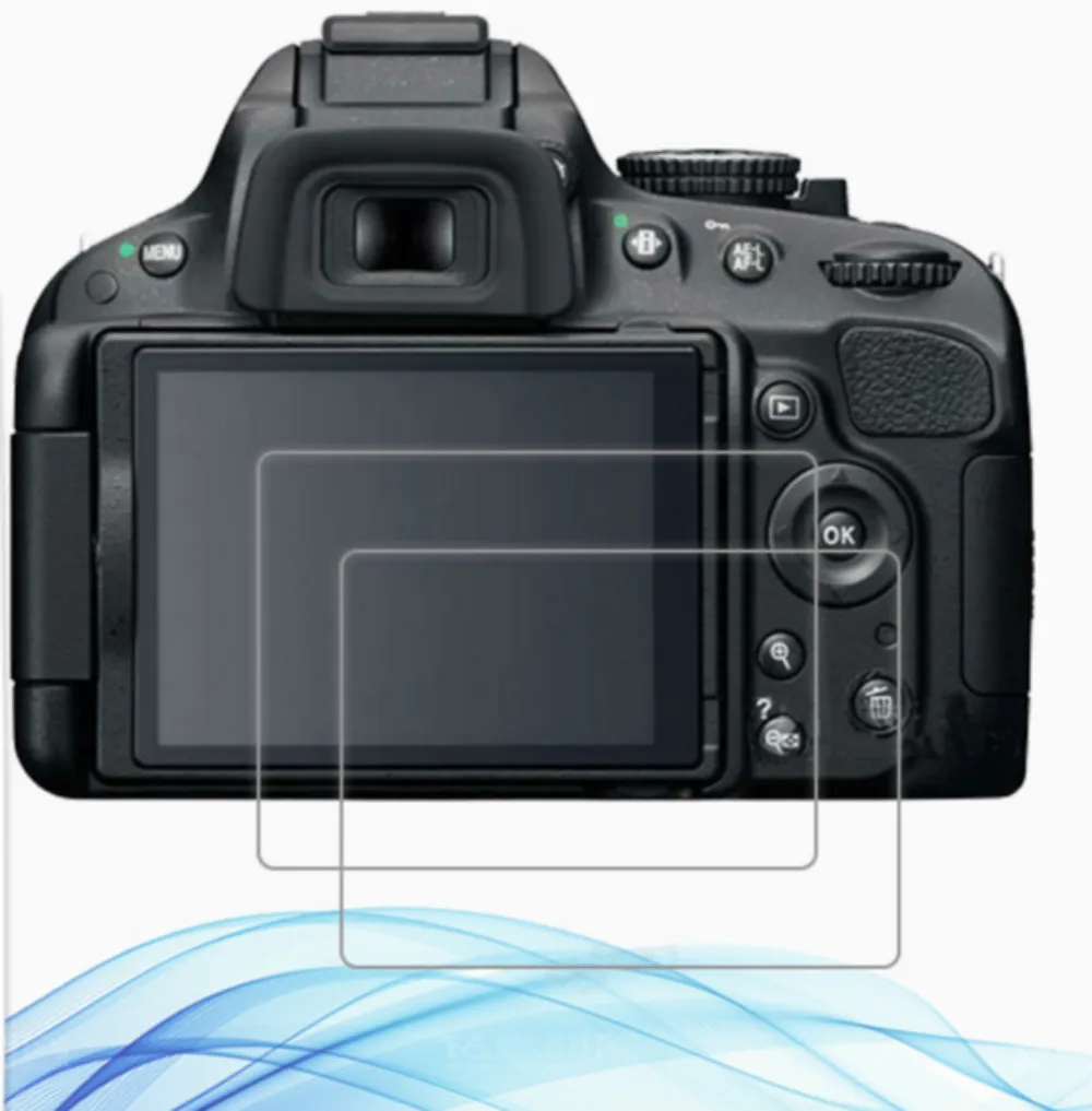 2 упаковки для Nikon D5100 D5200.3 мм 2.5D 9H прозрачное закаленное стекло Защита экрана 16.2MP