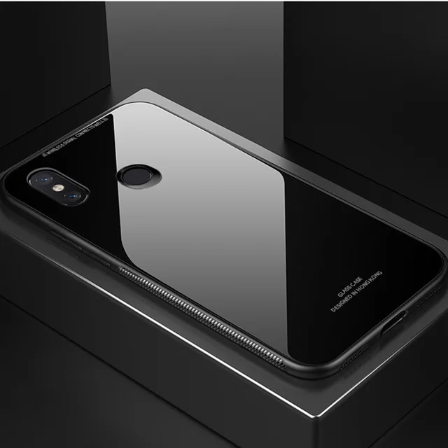 Black Для OPPO Realme 3 чехол Роскошный Глянцевый закаленное стекло силиконовая рамка твердая задняя крышка для Realme 3 Pro чехол противоударный корпус - Цвет: Black