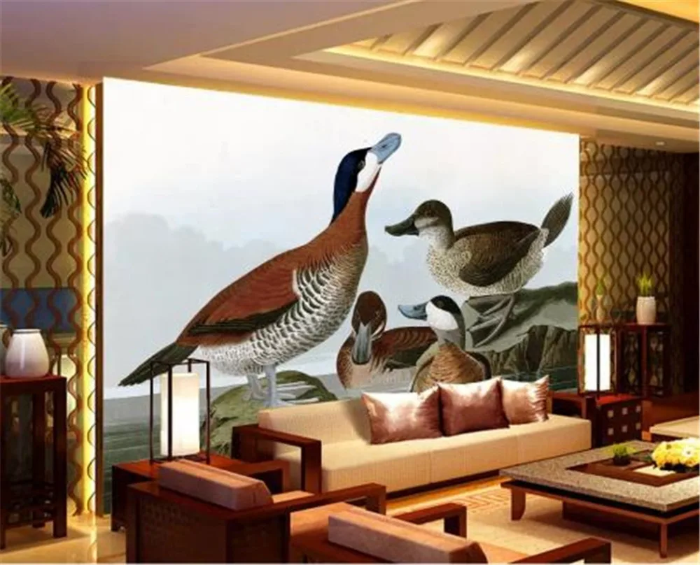 Обои 3d HD для улицы дикая природа утенок обои на стену домашний телевизор фон