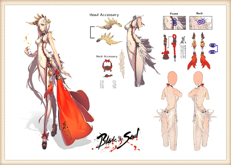 Игровые плакаты Blade & Soul высококачественные настенные наклейки принты из белой