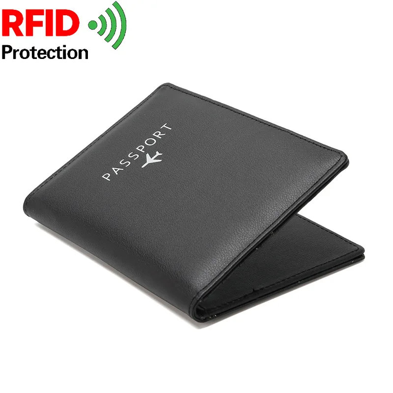 Дорожная Обложка для паспорта, мужской Rfid кошелек для кредитных карт, из искусственной кожи чехол для паспорта, Rfid карта, защита для путешествий, Мужской органайзер