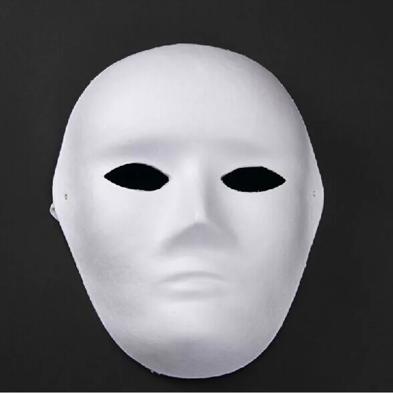 Adults Women Men White Pulp Mask DIY Self Drawing Blank Face Masks Cosplay Props Party Dress Decoration Halloween Christmas|decorative