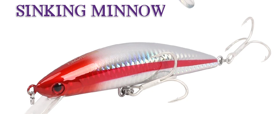 TSURINOYA DW37Bearking Тонущая наживка 120 мм/40 г большая блесна Блесна Приманки жесткая искусственная приманка соленая вода Рыбалка черный бас