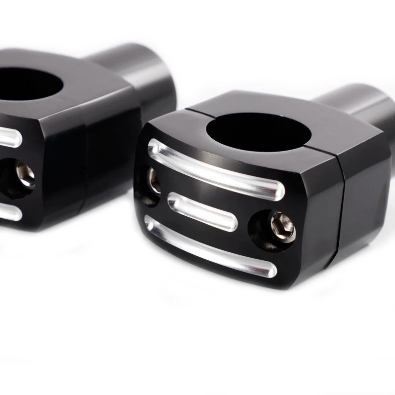 2 шт. Универсальный 1 'ཕ мм алюминиевый черный мотоциклетный руль подъемный