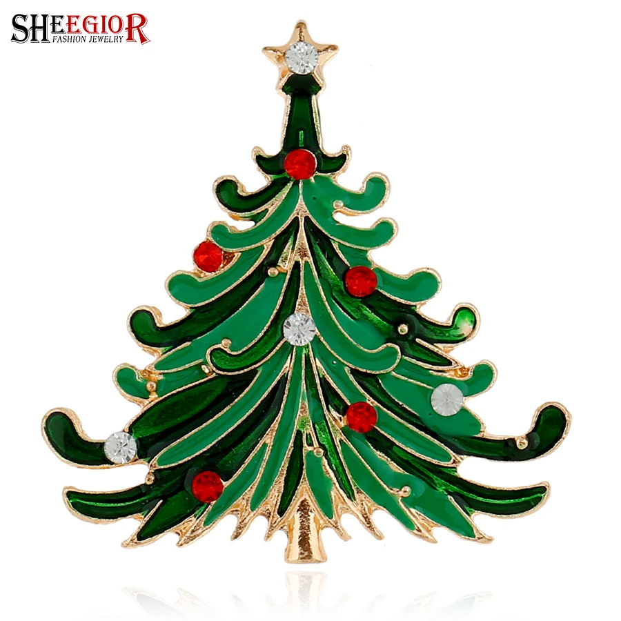 Милые рождественские броши в виде дерева для женщин аксессуары брошь из