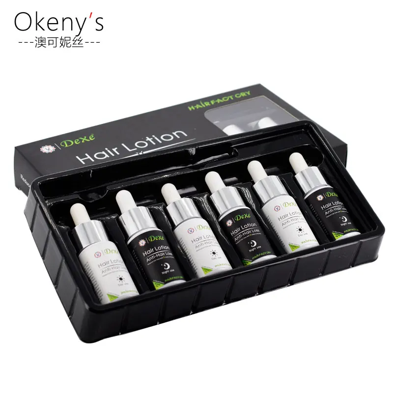 6 шт./компл. Dexe лосьон для волос против выпадения ежедневного и ночного