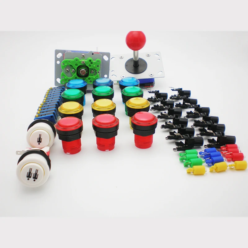 

Arcade parts Bundles With Illuminated button LED holders nuts Joystick Microswitch USB game controller for arcade game