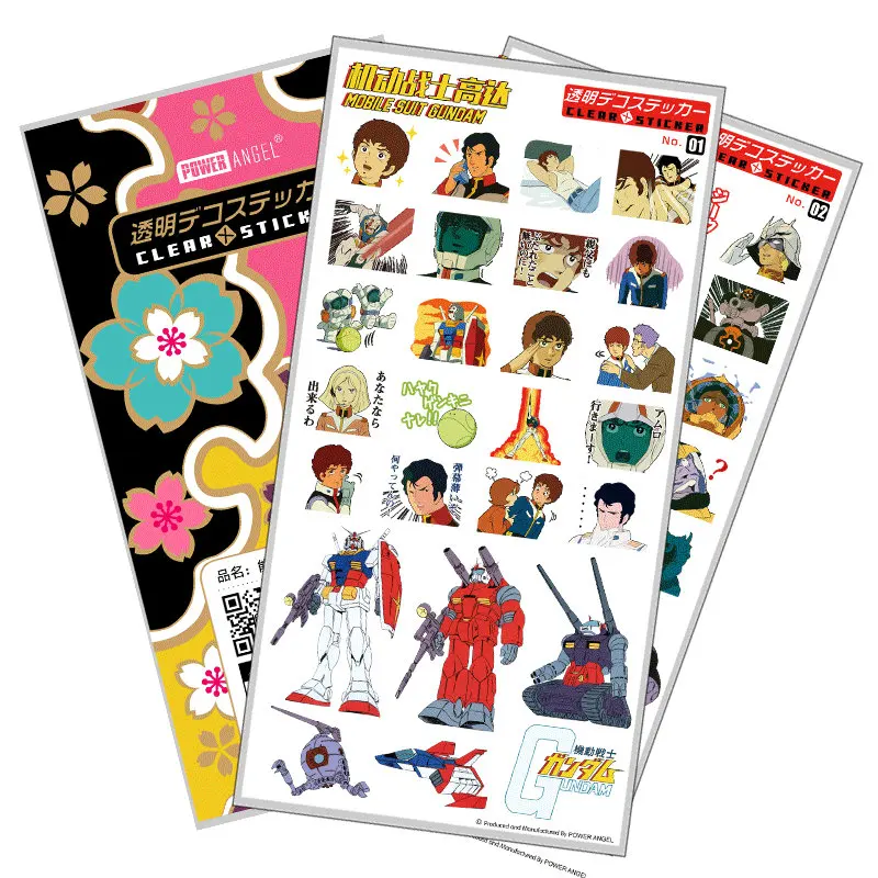 GUNDAM Роскошные аниме наклейки телефон ноутбук книга прозрачная пластиковая