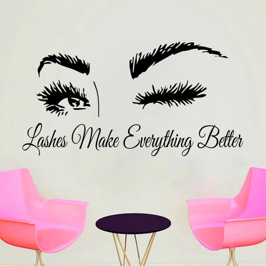 Ресницы Переводные ресницы Наклейка на стену окно наклейка для салона красоты