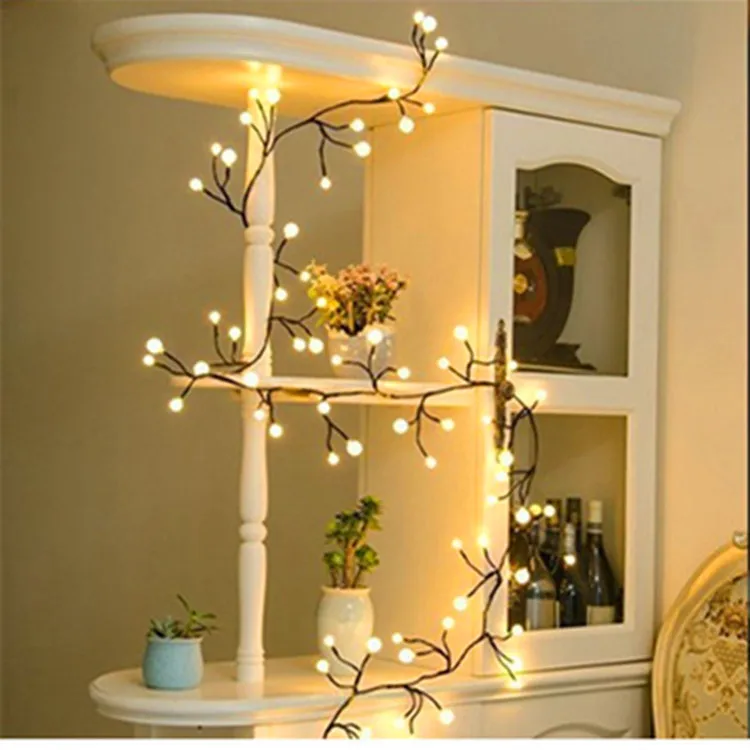 Christmas Decorations for Home 2.5m 72LED Branch Light String Ball LED Curtain New Year Tree Navidad | Дом и сад
