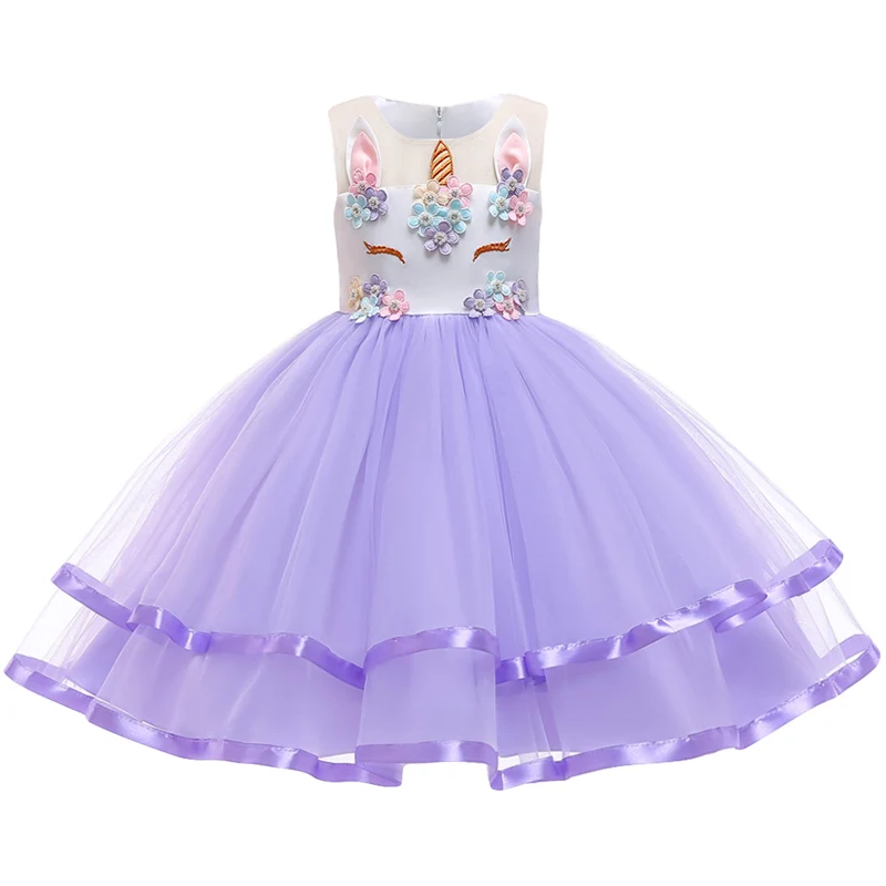 2019 Girls Dress Summer Unicorn Party Kids Dresses For Cosplay Easter Carnival Costume Princess | Детская одежда и обувь