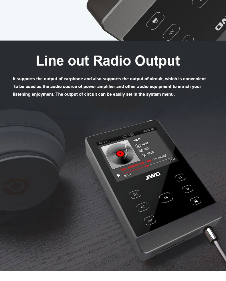 JWD HIFI музыкальный плеер мини Mp3 сенсорный экран без потерь 30 WAV/FLAC/APE 8 ГБ/16 ГБ Поддержка линейного выхода