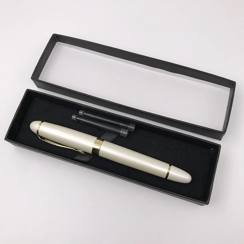Jinhao 450 Золотой зажим авторучка с чернильными картриджами тонкий чернильный набор